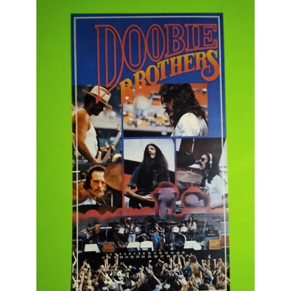 DOOBIE BROTHERS Vintage Rock Music Poster 50 Years Old From The Rocking 1970's - Picture 2 of 5